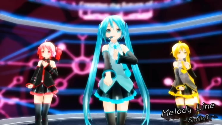 【MMD】Melody Line 【三妈式初音.重音.亚北】