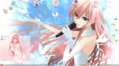 【win7/8.1主题】巡音/Megurine Luka 2015 Windows 7 by andrea_37